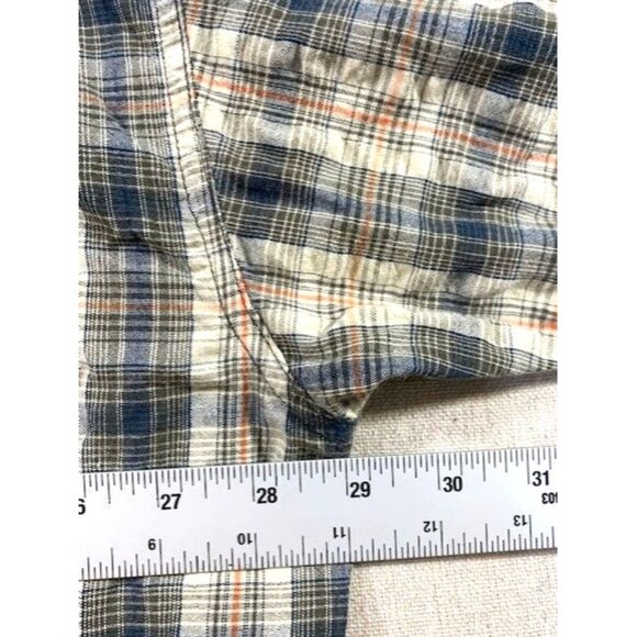 Big Dogs Men's Plaid Short-Sleeve Button-Down Shirt 4X Blue/Beige Cotton Casual - Picture 6 of 6